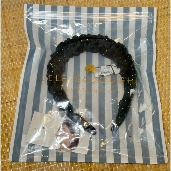 Lele Sadoughi | Accessories | Lele Sadoughi Jet Dot Velvet  display picture 1